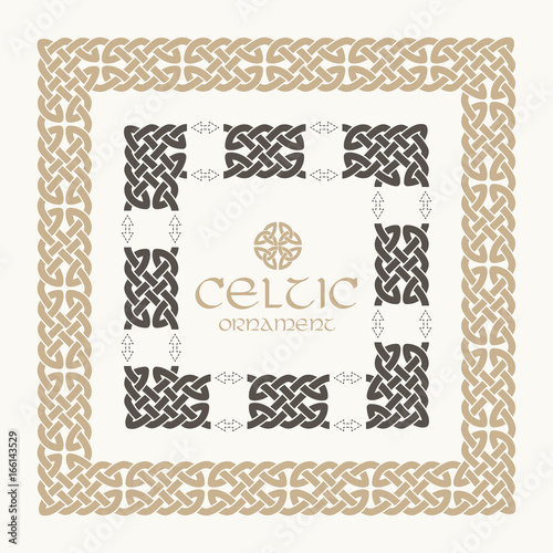 Celtic knot braided frame border ornament kit.