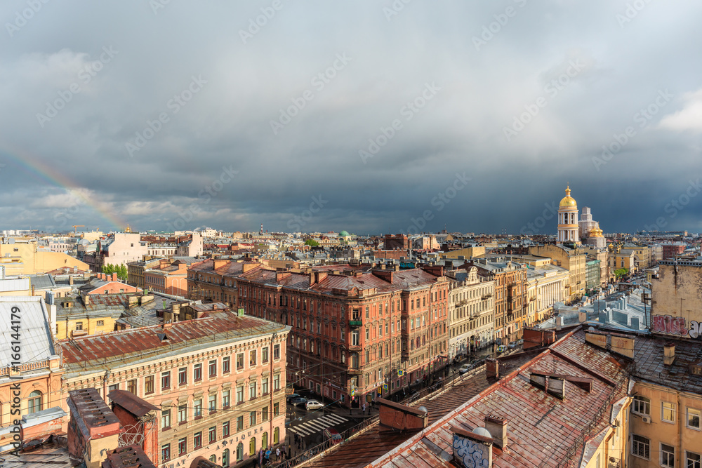 St. Petersburg panorama from rooftop in downtown
