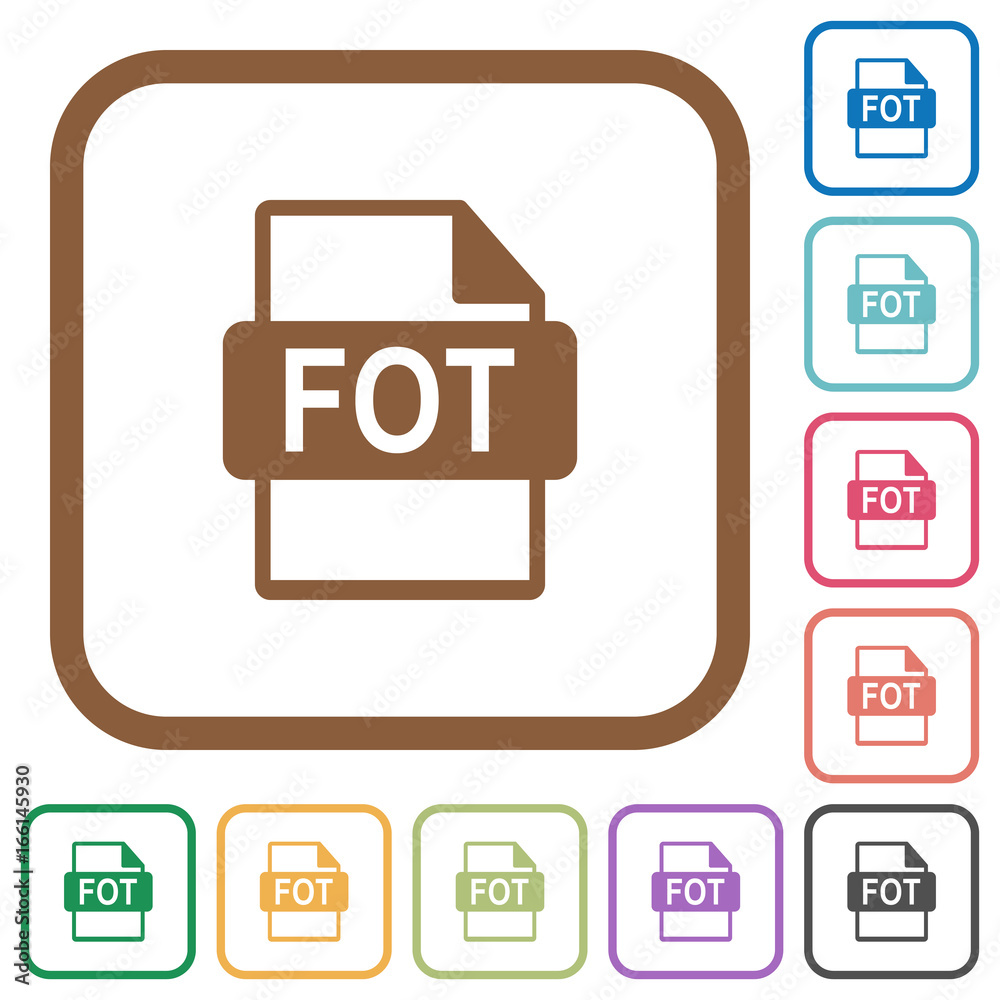 FOT file format simple icons FOT file format simple icons