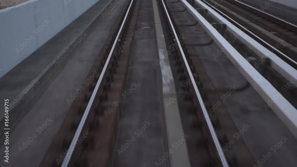 4K Point Of View Subway Train Of Busan In South Korea. Metro Railway Train On Tracks at Metropolitan City. View of Rail Tracks -Dan 4K Point Of View Subway Train Of Busan In South Korea. Metro Railway Train On Tracks at Metropolitan City. View of Rail Tracks -Dan