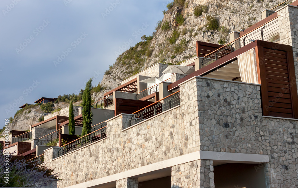 cascade terraces of luxury villas