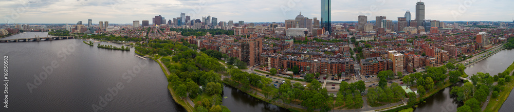 Aerial panorama Beacon Hill Boston