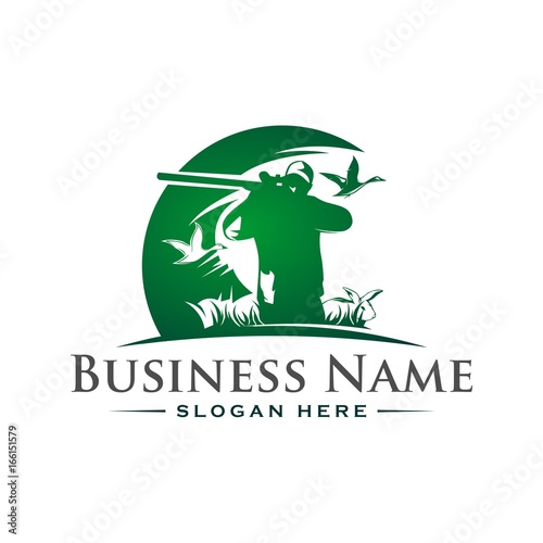 hunter logo design vector