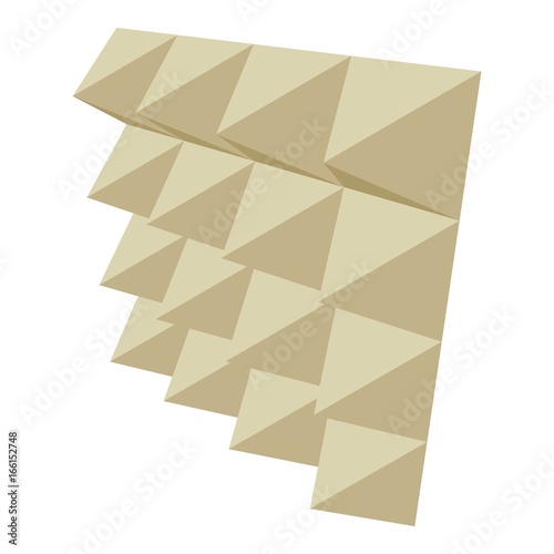 Soundproof panel icon, cartoon style