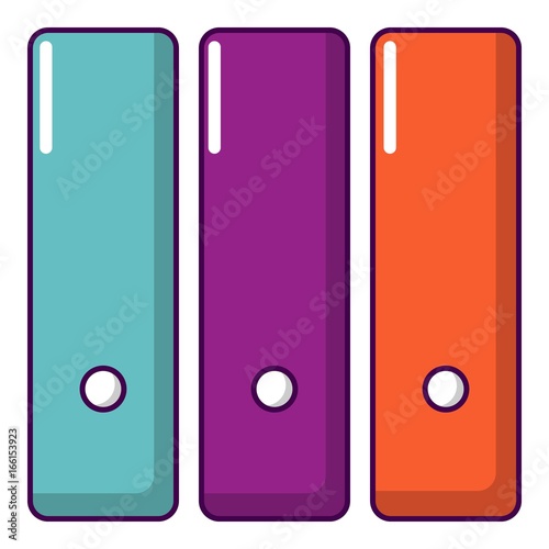 Office folder icon, cartoon style