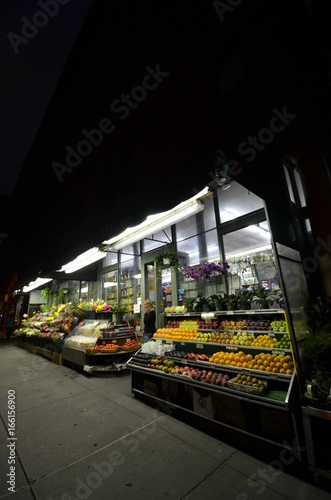 Photography New York City Street Grocery Store at Night