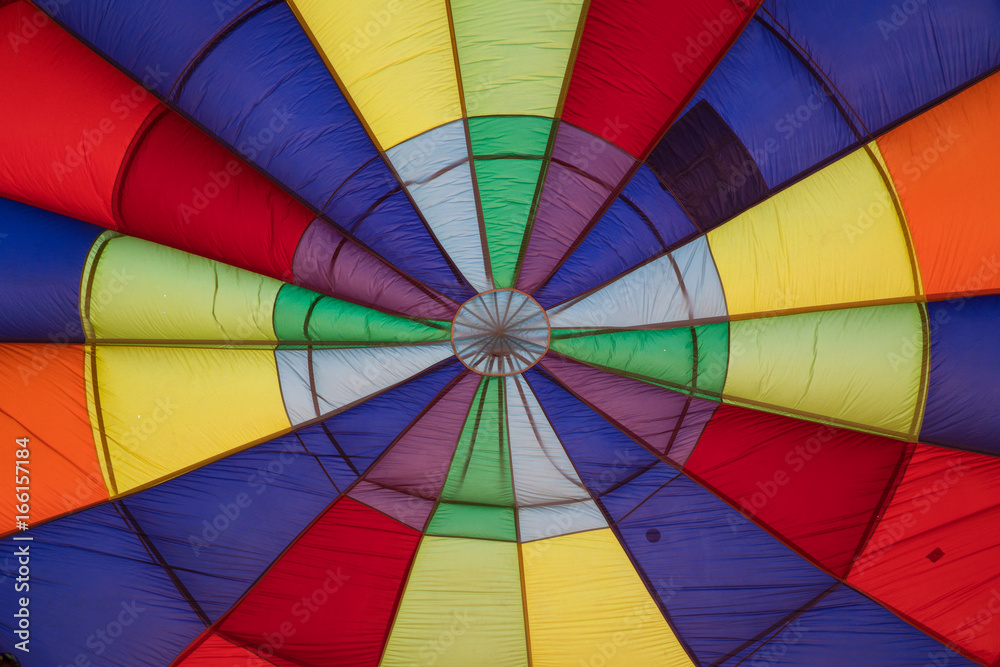 Fototapeta premium Inside of colorful hot hair balloon