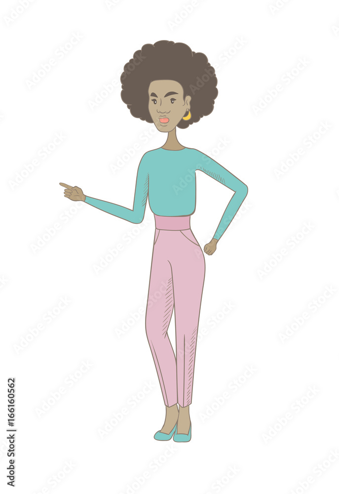 Furious african-american hippie woman screaming. Furious african-american hippie woman screaming.