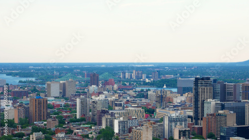 Aerial view of the downtown of Montreal  Canada