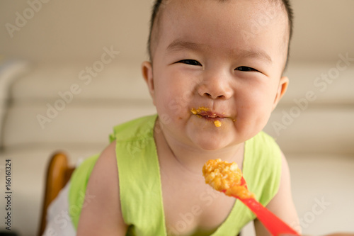 baby having meal