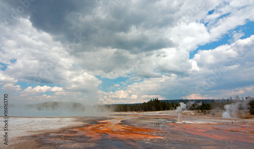 Black Sand Geyser Basin in Yellowstone National Park in Wyoming US
