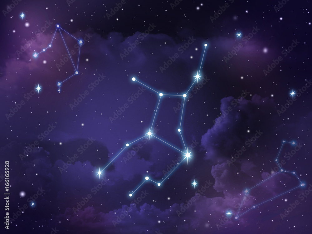 Fototapeta premium Virgo constellation star Zodiac