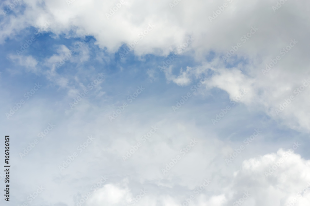 Obraz premium Blue sky with clouds background lines intersect.