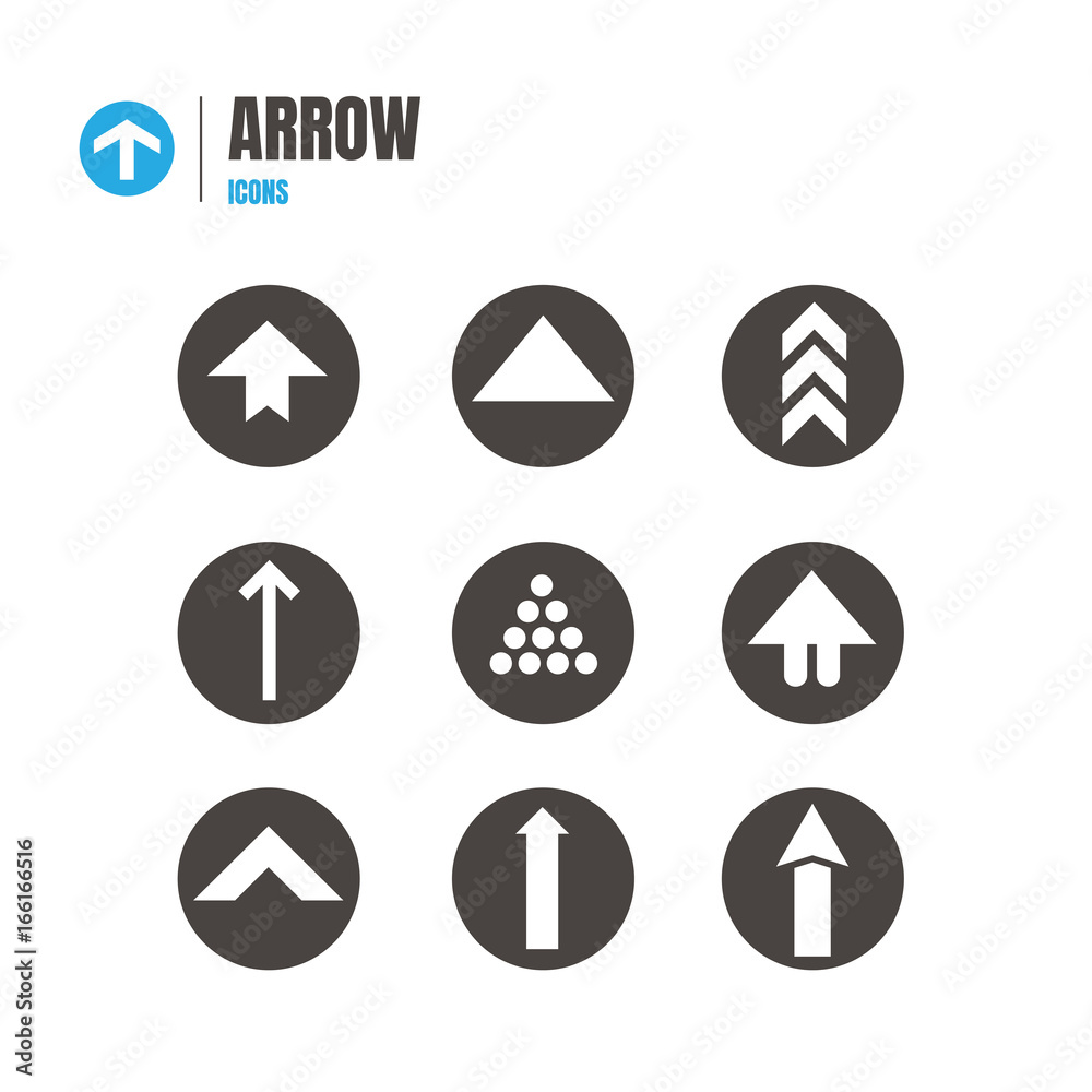 arrow icon set. Illustration Vector . symbol on white background. logo