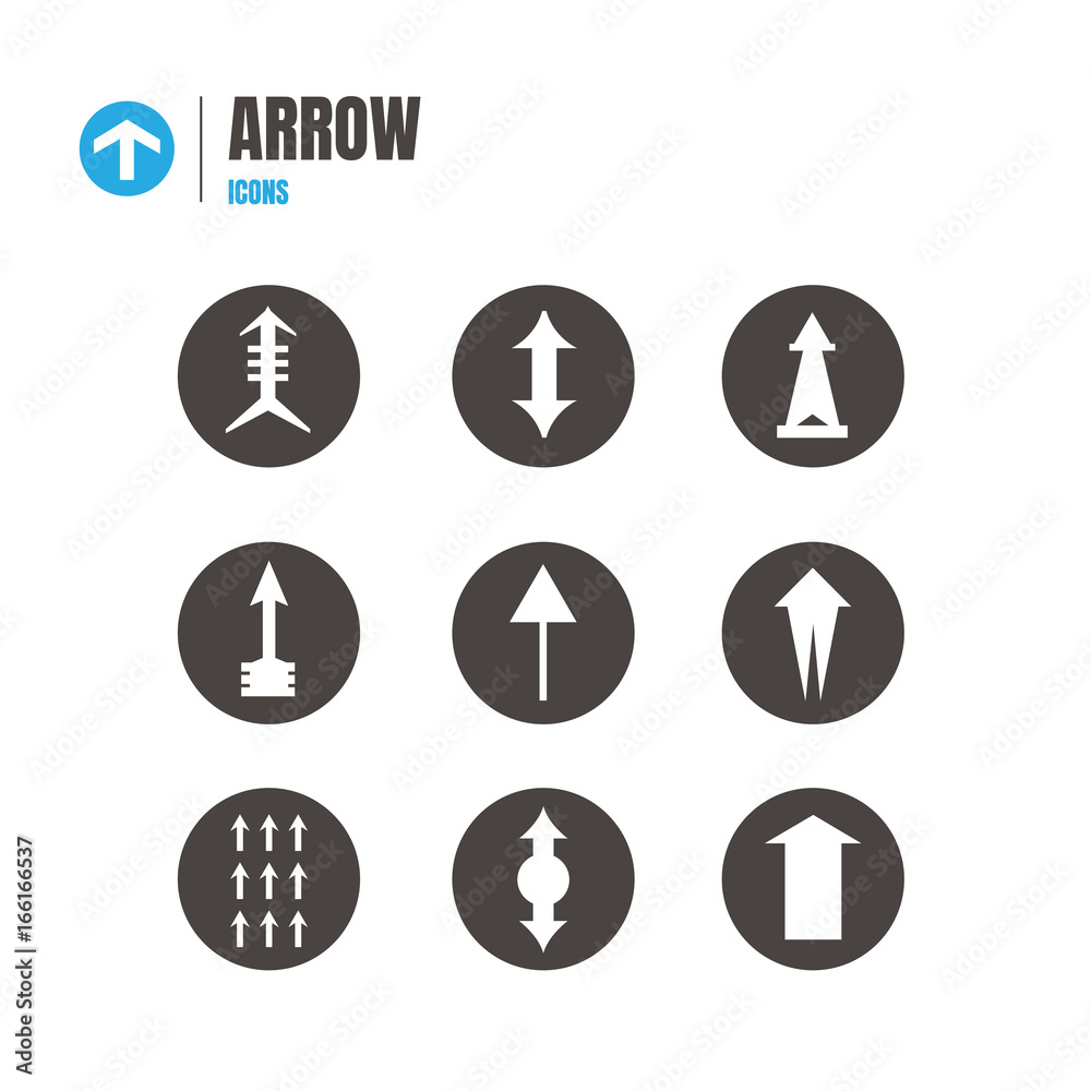 arrow icon set. Illustration Vector . symbol on white background. logo