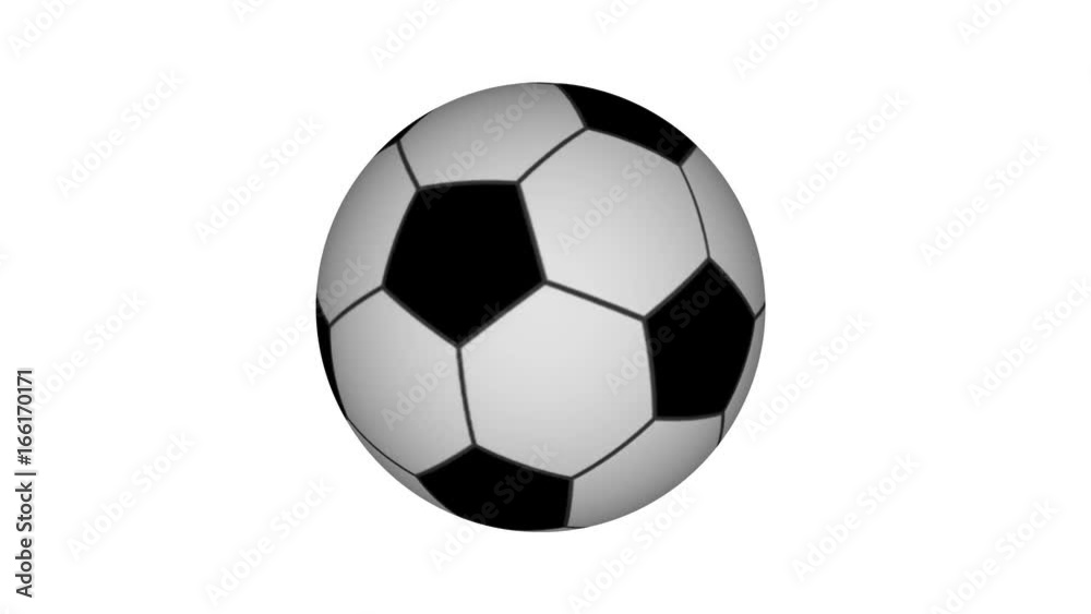 soccer ball rotating on the white background. soccer ball rotating on the white background.