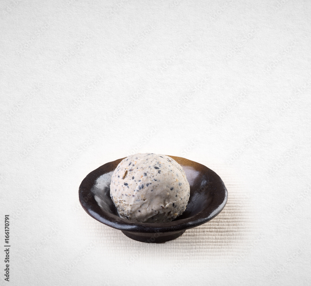 ice cream scoop or ice cream ball on the background. ice cream scoop or ice cream ball on the background.