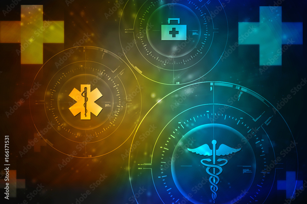2d illustration Health care and medical logo 2d illustration Health care and medical logo