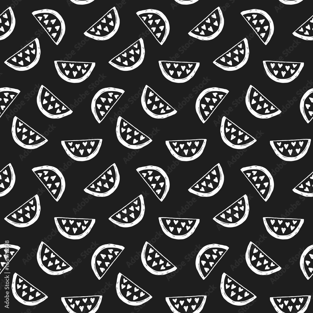 Watermelons seamless pattern. Watermelons seamless pattern.