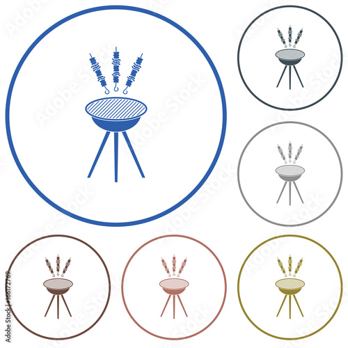 Grilled kebab icon