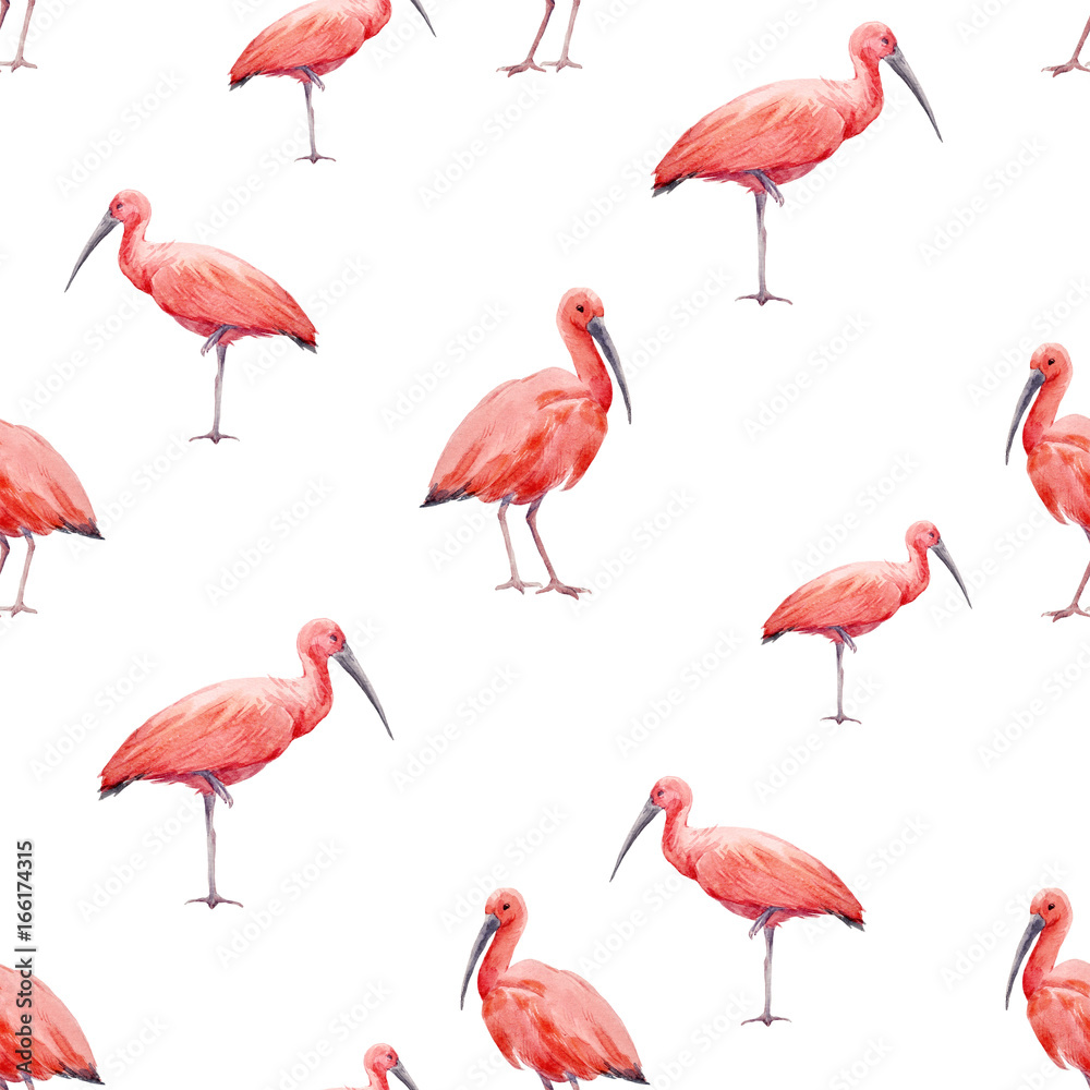 Obraz premium Watercolor tropical pattern