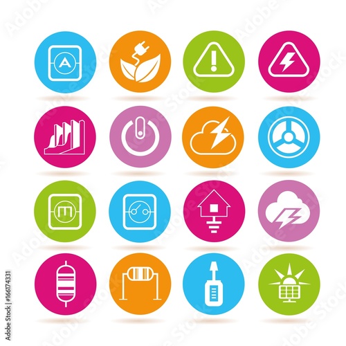 energy and electricity icons