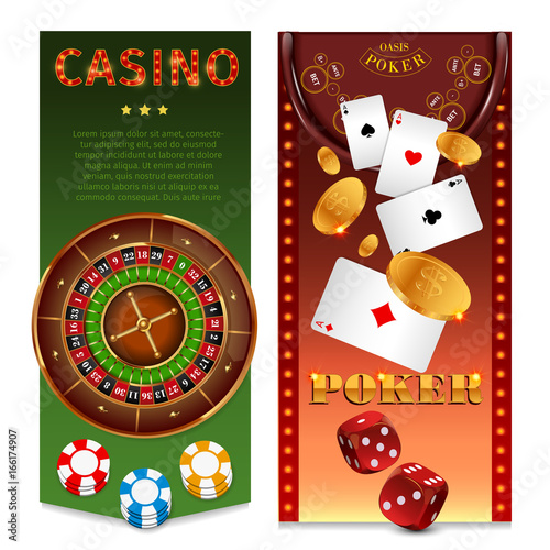 Realistic Casino Games Vertical Banners