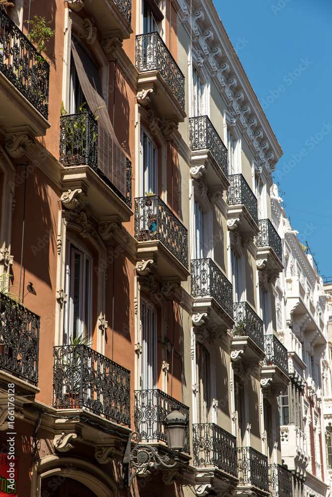 Häuser Fassaden in Valencia