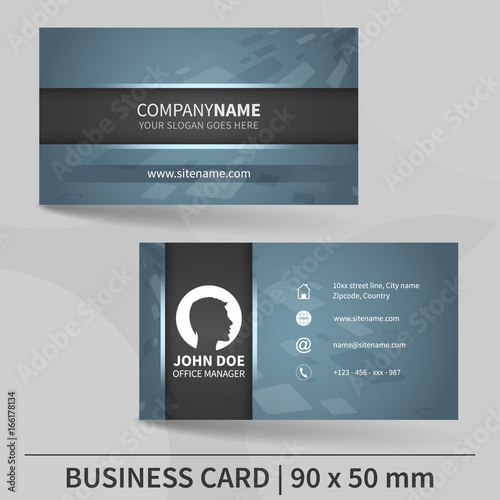 Business card template. Suitable for printing. Vector illustration.