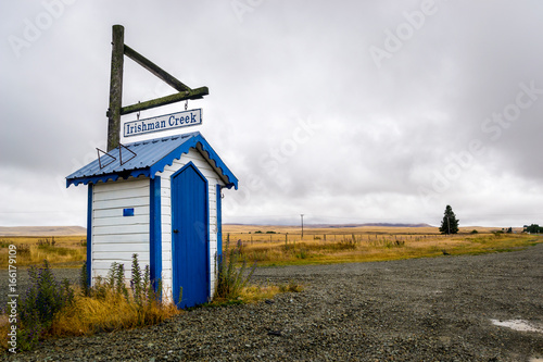 Irishman Creek Station - a roadside shed near Lake Tekapo in New Zealand photo