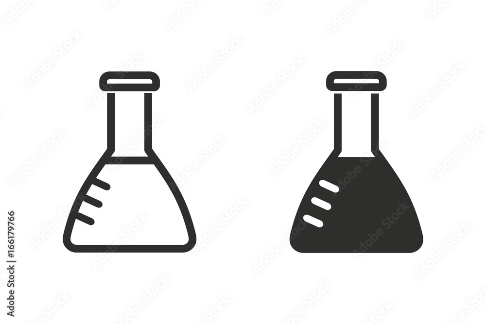 Flask vector icon. Flask vector icon.