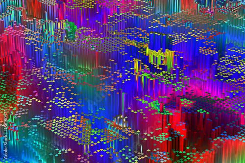 Abstract psychedelic pixelated background