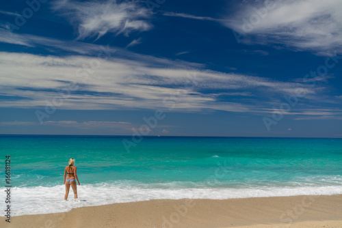 Woman on her beach holidays