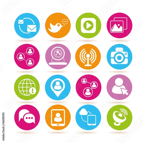social media and network icons