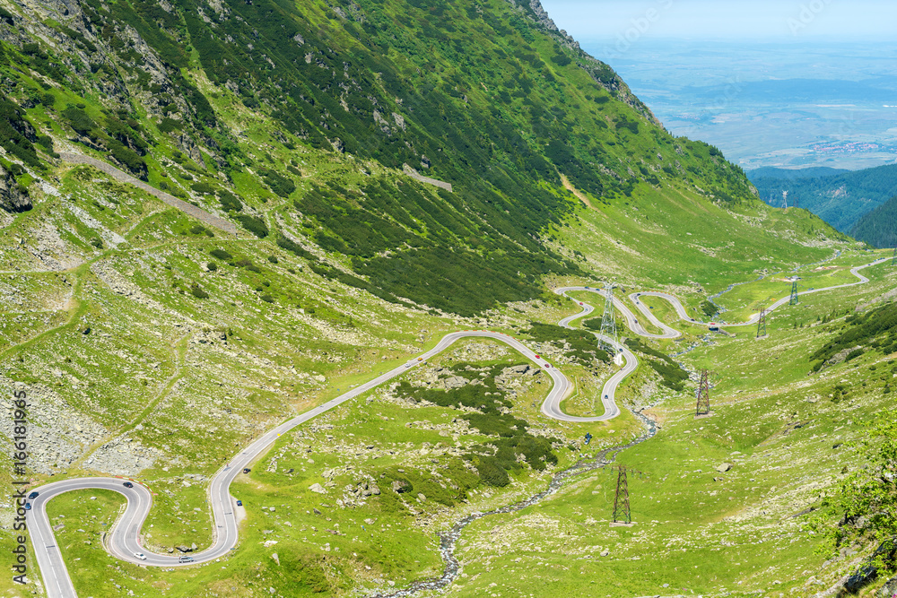 Transfagarasan winding highway in Romania Transfagarasan winding highway in Romania