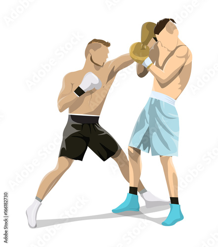 Isolated box fighting.