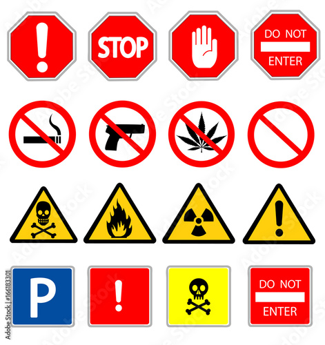 Free Download Road signs and Triangular Warning Hazard Signs - GFXLoad