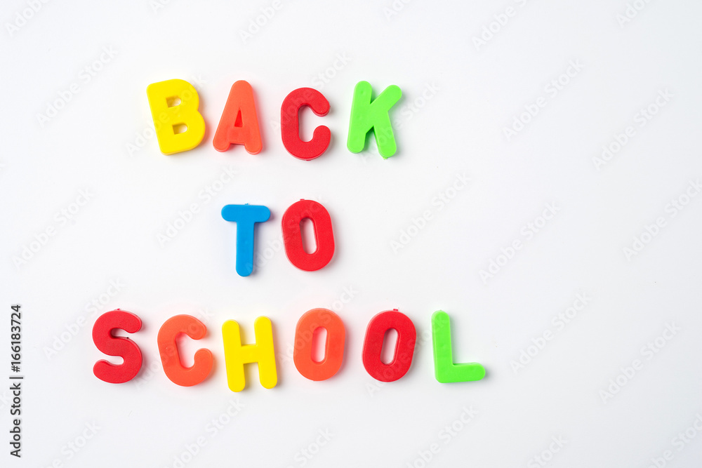 Back to school concept on white background