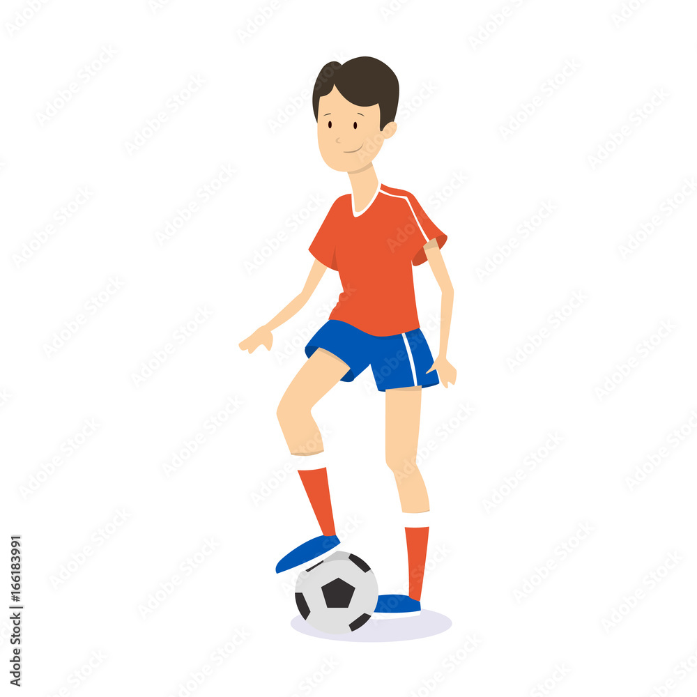 Isolated soccer player.