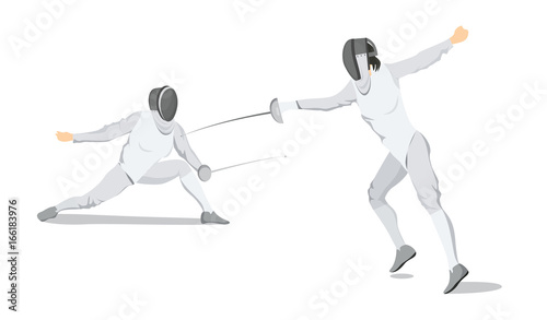 Fencing move illustration. © inspiring.team