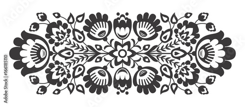 Polish folk flowers papercut decor