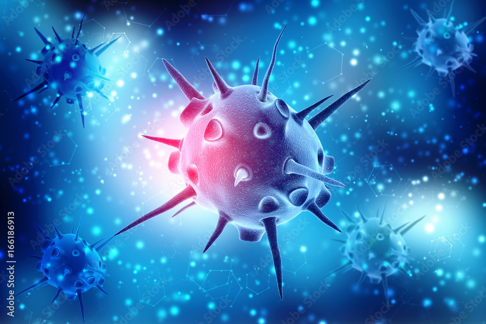 3d rendering Virus bacteria cells isolated in digital background 3d rendering Virus bacteria cells isolated in digital background