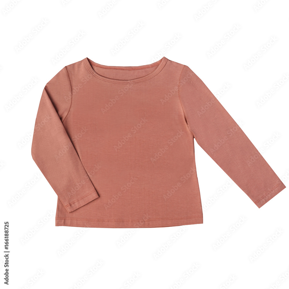 t-shirt of brown color isolated on a white background clothes for boys and girls t-shirt of brown color isolated on a white background clothes for boys and girls