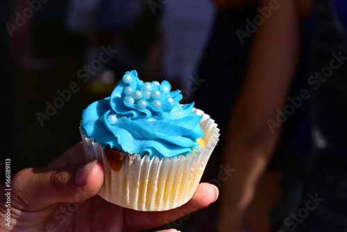 Cupcake bleu