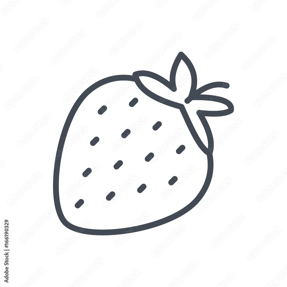 Food fruits strawberry line icon Food fruits strawberry line icon