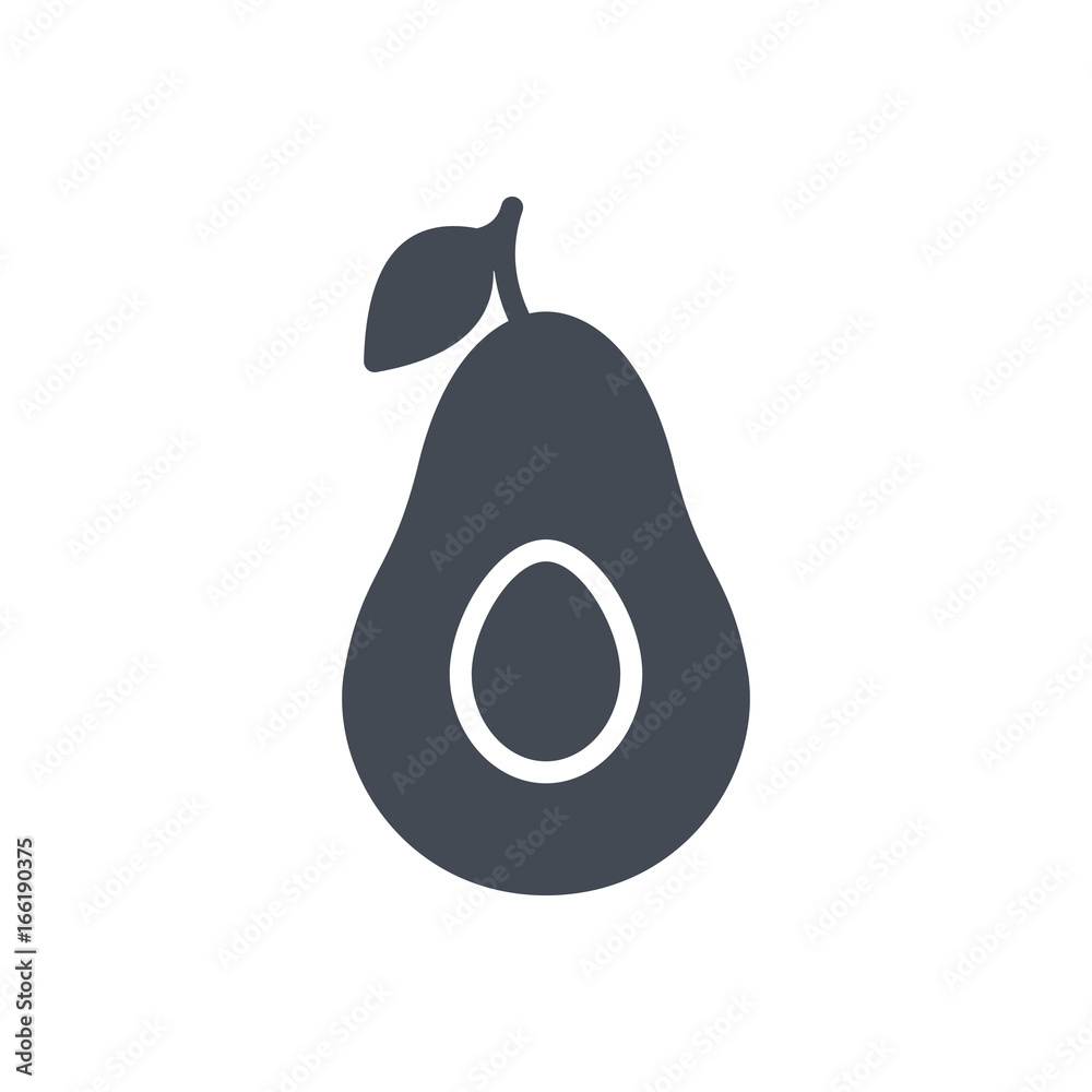 Fruits food avocado slice silhouette icon Fruits food avocado slice silhouette icon