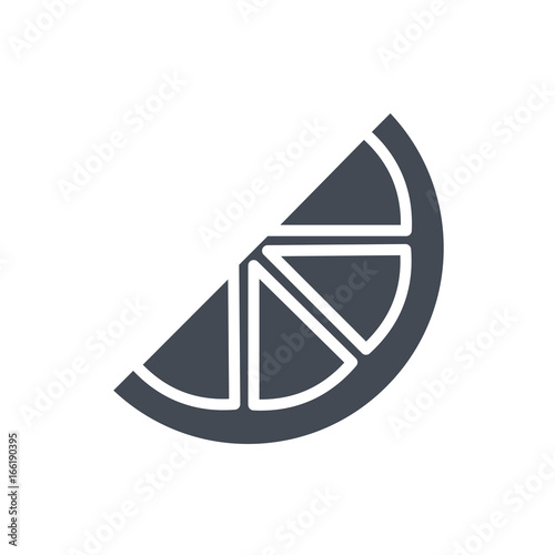Fruits orange slice silhouette icon