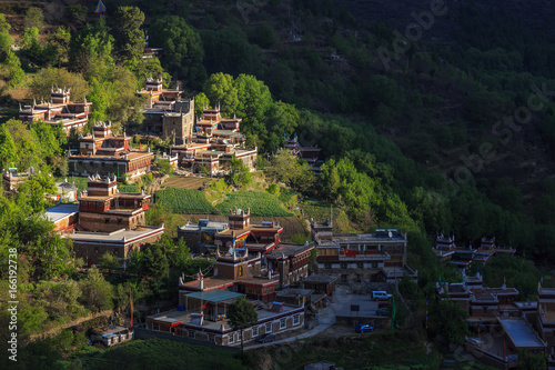 Landscape View Danba china Valley in the hill & Mountain photo