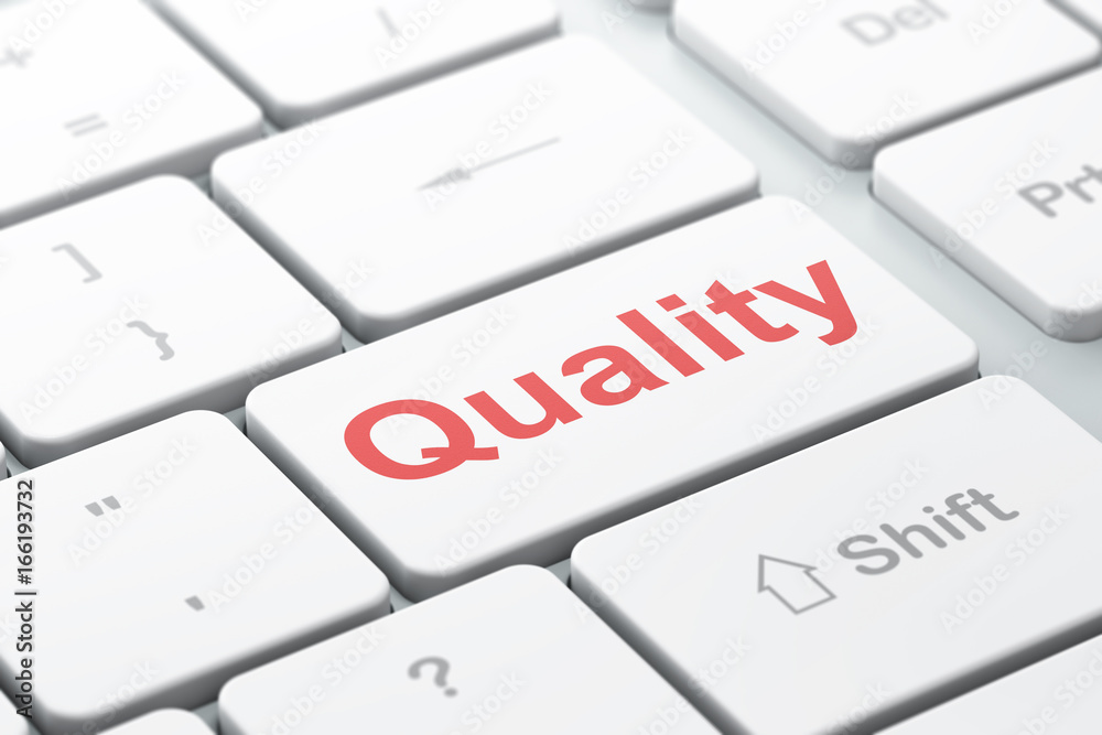 Marketing concept: Quality on computer keyboard background Marketing concept: Quality on computer keyboard background