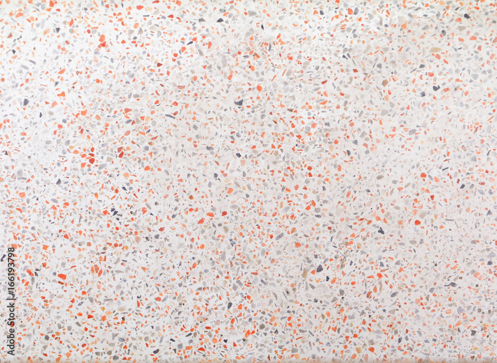 terrazzo flooring old texture or polished stone orange gravel background with copy space add text